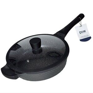 D&W Deane And White Cookware 11" Nonstick Saute Frying Pan Skillet Black 3.9Qt